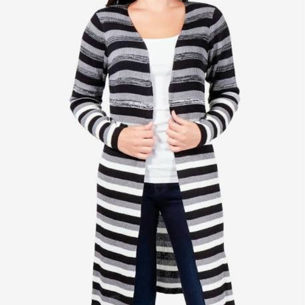 NY Collection

Petite Striped Duster Cardigan

PL